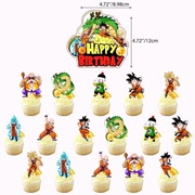 Zestaw topperów na tort Dragon Ball – dekoracje urodzinowe