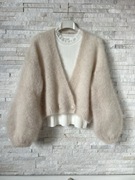 Sweter z dzwonkowym rękawem 81%kidmoher 