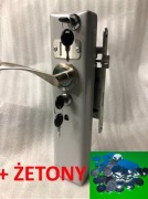 Zamek wrzutnik monetowy klamka na monety do toalet +żetony!