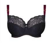 Biustonosz miękki Samanta Charlotte A911 80G czarny, full cup, duży biust