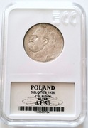 5zł. Srebrna moneta obiegowa, Józef Piłsudski 1936 AU50 (65)