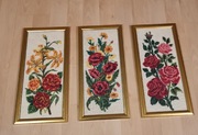 Obrazy wyszywane, haft Krzyżykowy 25x52,5 cm