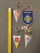 Proporczyk brelok herb miasta PRL Warszawa Kraków Oświęcim Kazimierz