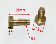 M6x10 Śruba mosiądz 