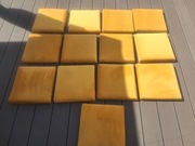 Panele tapicerowane 36,5 x 36,5 cm, kolor musztardowy 13 sztuk