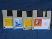 Dyskietki 3,5" 2HD 1,44 MB VERBATIM używane kolor szary 4 szt.