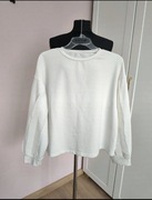 Biała bluza damska z falbaną na rękawie r. M 38