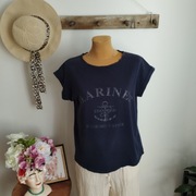 Stylowa bluzka damska Estare, rozmiar S (38–40), granatowa, marynarska