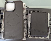 3 sztuki iphone 15 Pro Max Luksusowe skórzane etui na karty 2 w 1 z magsafe