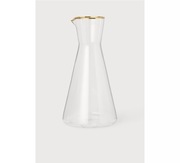 H&M HOME Szklana karafka do wody Złocony brzeg 