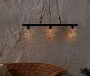 Lampa solarna wisząca czarny ozdobny nowy