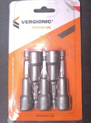 NASADKI UDAROWE 10 mm 1/4" zestaw 5 magnetycznych nasadek do wkrętarek