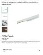 Castorama Uchwyt do szafki pod umywalkę GoodHome Imandra 100 cm alumin