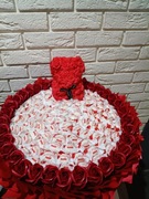 Giga bukiet z róż mydlanych i Rafaello 