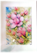 ,,Magnolie" , technika mieszana -akwarela, tusz, oryginał