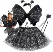 Strój przebranie kostium Halloween Pająk opaska ogonek nowy 