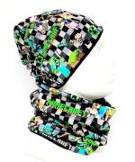 Czapka Komin Minecraft Dresówka Wiek 4-6 lat 50-54