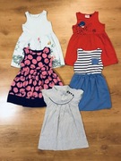 Sukienki, zestaw 5 sztuk, rozm.98-104.