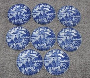 Zestaw 8 japońskich porcelanowych podstawek