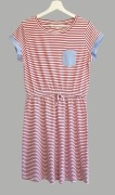 Damska sukienka w paski z krótkim rękawem bawełna Bonprix 36/38 S/M