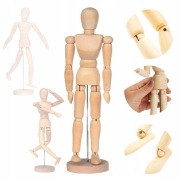 Manekin drewniany 30 cm męski do do rysunku szkicu malowania dekoracja