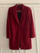 Czerwony Bordowy płaszczyk ZARA rozm. XS (34)
