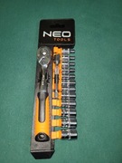 Klucze nasadowe 1/4" grzechotka zestaw 14 sztuk NEO TOOLS