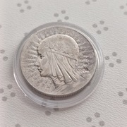 5 zł Głowa Kobiety 1932 srebro ładna BZM