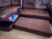 Skórzana kanapa narożnik 