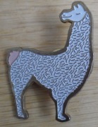 Metalowa Przypinka Lama Alpaka
