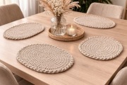 Podkładki pod talerze ze sznurka bawełnianego 