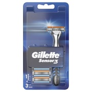 Gillette Sensor3 rączka maszynki do golenia wymienne ostrza 3 sztuki