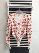 Body La Milla białe w maki – rozmiar L (40) bawełna 