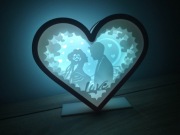 Lampka LED 3D – Serce Love RGB