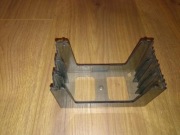 Stojak organizer na kasety magnetofonowe na trzy kasety plastikowy PRL