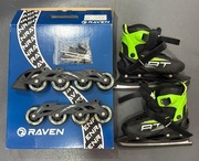 Łyżwy Rolki RAVEN Profession Black/Green 35-39