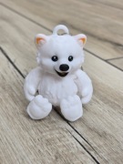 Uroczy Breloczek Biały Miś 3D - Brelok Druk3D Keychain