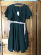 Sukienka H&M kopertowa zielona r. 36/S