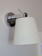 2 kinkiety, bardzo eleganckie, biel-chrom