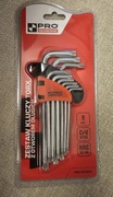 Zestaw kluczy długich torx z otworem - długie PRO 9szt WT-09-TOD