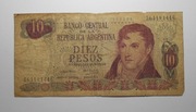 stary banknot 10 Pesos  Argentyna