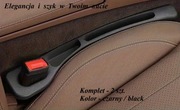 Samochodowe czarne wypełniacze przestrzeni między fotelami 2 szt+gratis