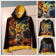 Nowa bluza z kapturem "Pikaczu" 134 oversize unisex