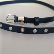 **granatowy wąski PASEK do sukienki 94 x 1,5 cm