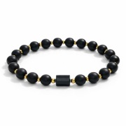 Bransoletka ochronna z kamieni naturalnych – agat, turmalin, hematyt