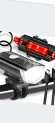 Mocna Latarka Rowerowa LED Akumulatorowa do roweru USB Przód i Tył 