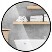 Lustro łazienkowe LED 60 cm Costway, podświetlane, przeciwmgielne