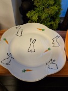 2 TALERZE ŚNIADANIOWE WIELKANOC ZAJĄC GRATIS MARCHEWKA JAK HOME&YOU