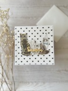 Kartka z kotami, dla kociary lub kociarza, urodzinowa, HANDMADE