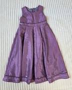 Sukienka wizytowa rozkloszowana wyszczuplająca rozmiar 122 fioletowa